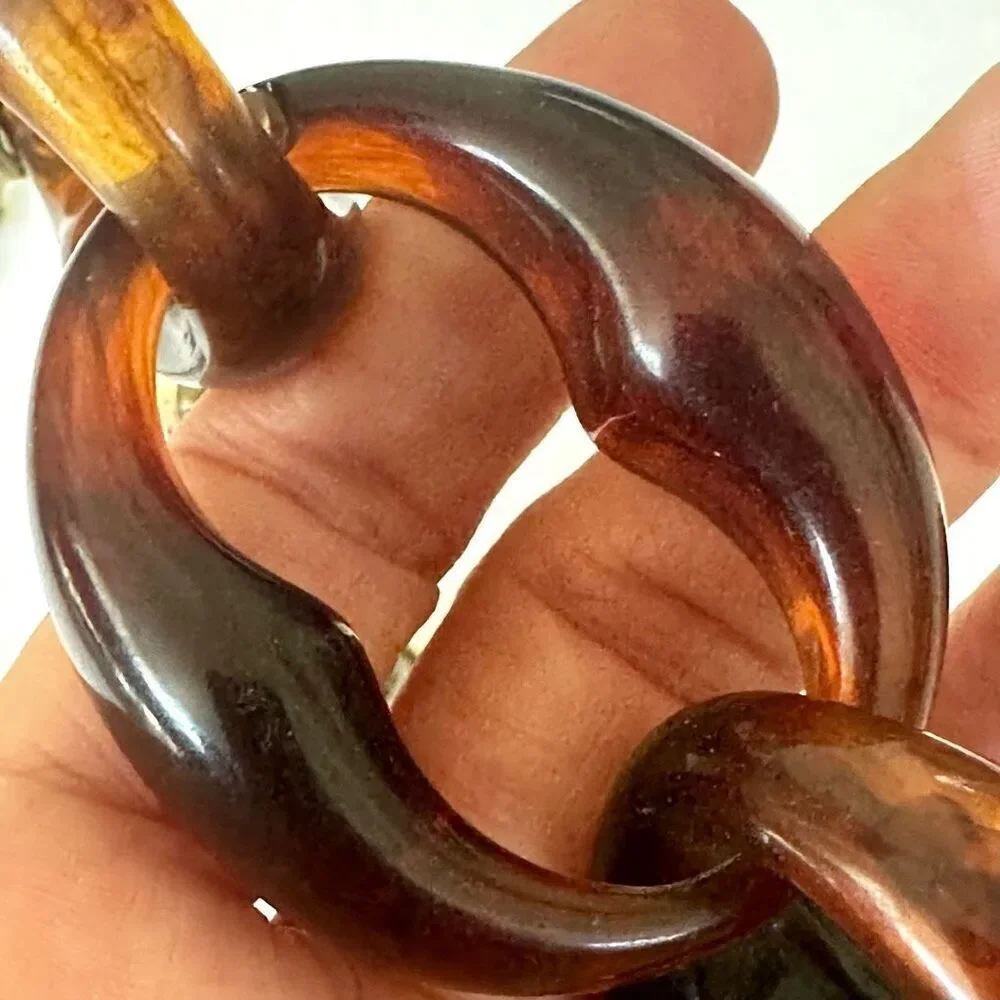 Loft amber colored chunky necklace